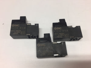 SMC VJ114-D1LB Bag of 3 Solenoid Valves