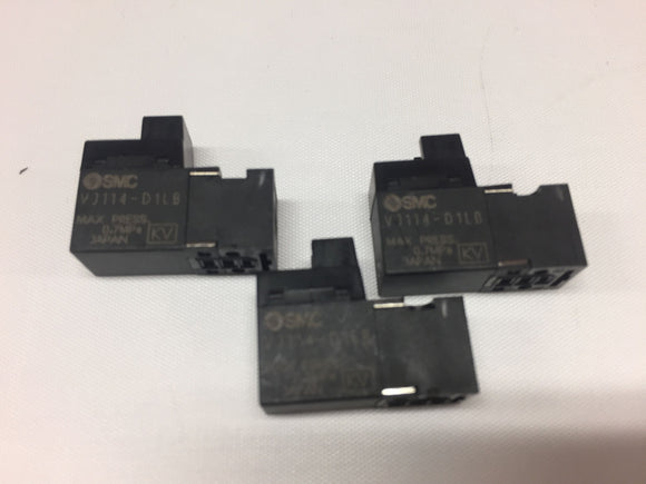 SMC VJ114-D1LB Bag of 3 Solenoid Valves