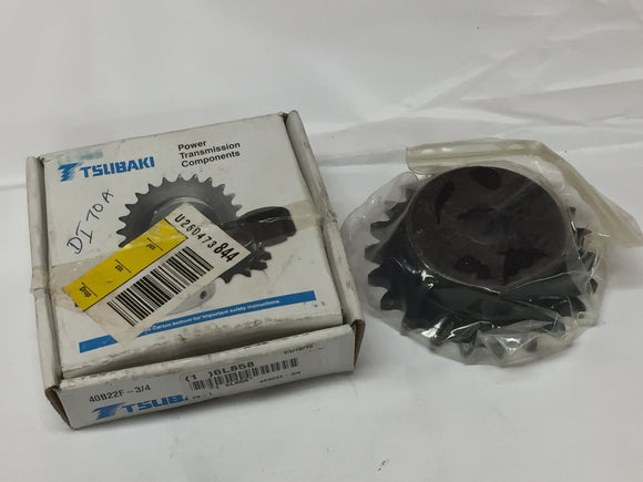 UST/TSUBAKI 40B22F-3/4 Single Strand Roller Chain Sprocket 3/4
