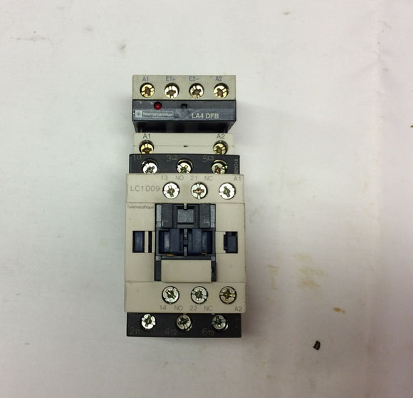 Telemecanique LAD4BB LC1D09 Magnetic Contactor W/ LA4 DFB