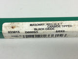 Precision 033615 Masonry Reg HLX Carbide Tipped Black Oxide D888SO 5/8X6