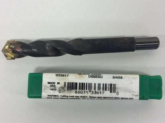 Precision 033617 Masonry Reg HLX Carbide Tipped Black Oxide D888SO 3/4X6