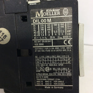 Klockner Moeller DIL00M Contactor