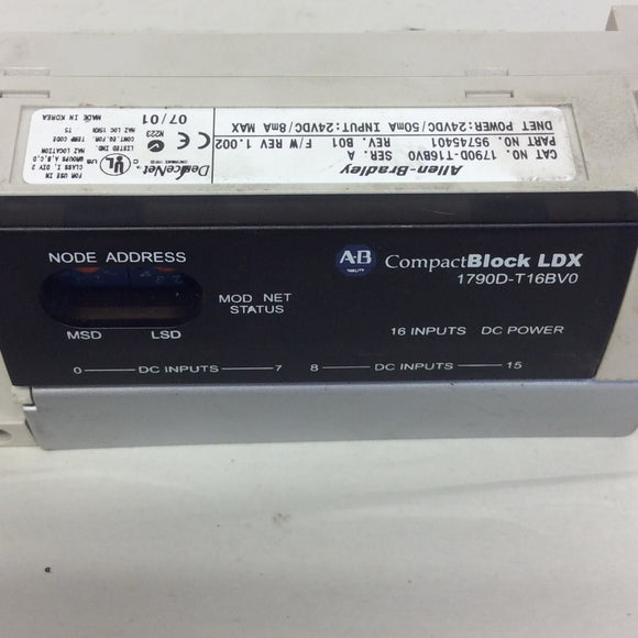 Allen Bradley 1790D-T16BV0 95745401 Compact Black LDX Series A