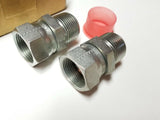 Lot of 2 Parker 16 F6X-S Triplelok-S ST THD Straight Swivel NPTF Hydraulic Fitti