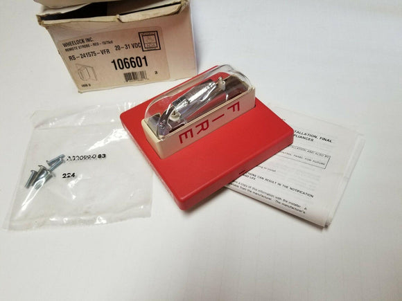 Wheelock RS-241575-VFR Remote Strobe Red 15/75cd 20-31VDC 106601