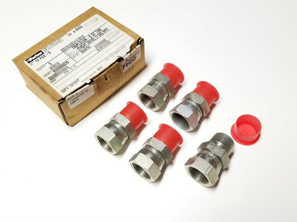 Parker 12 F6X-S Triplelok-S ST THD Straight Swivel Lot of 5 NPTF Hydraulic Fitti
