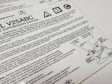 Amerex V25ABC Vehicle Fire Suppression System 8x6 Vinyl Self Adhesive Label