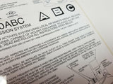 Amerex V50ABC Vehicle Fire Suppression System 8x6 Vinyl Self Adhesive Label