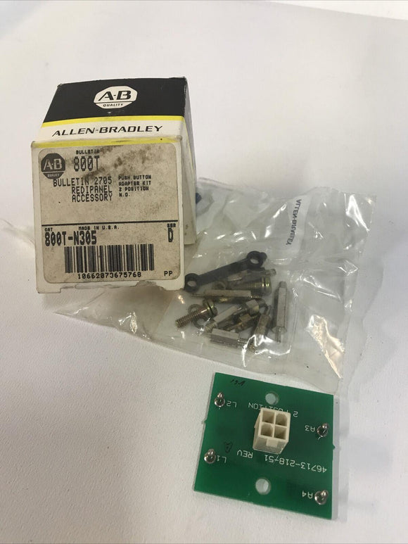 Allen Bradley 800T-N305 Ser. D Push Button Adapter Kit 2 Position Redipanel Acc.