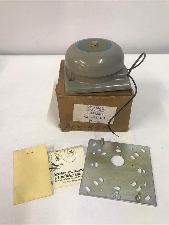 Edwards Signaling Adaptabel 435-4P1 Vibrating Bell 125VDC 4