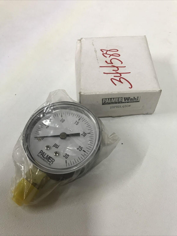 Palmer Wahl 25PBDLQ30# Gauge 30psi 2.5in. Dial Steel Case 1/4 in. NPT Stem Mount