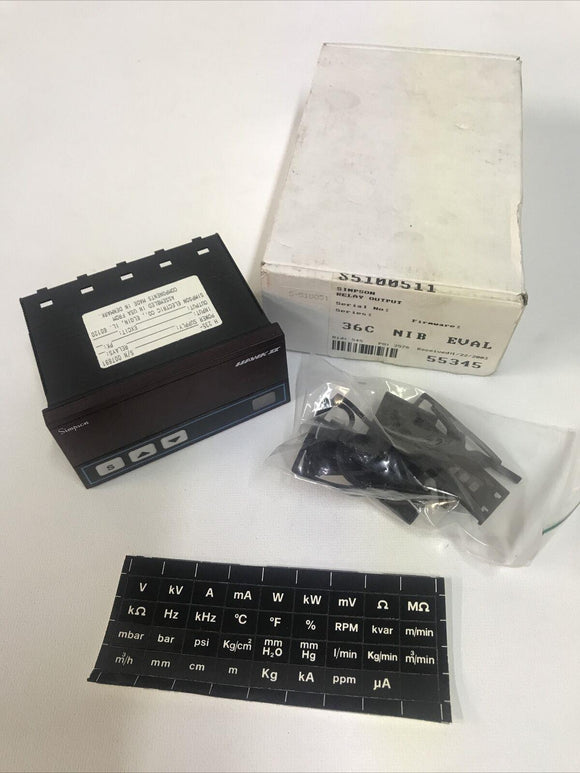 SIMPSON H235 S-5100511 HAWK II Panel Meter