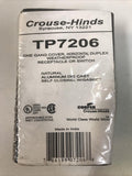 Eaton Cooper Crouse-Hinds TP7206 One Gang Cover, Horizontal Duplex
