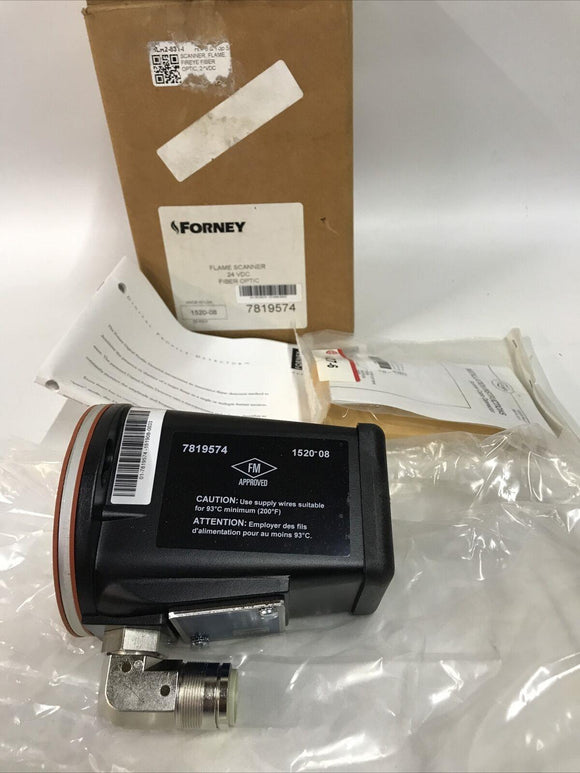 Forney 1520-08 7819574 Digital Profile Detector Flame Scanner 24VDC Fiber Optic