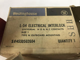 Westinghouse L-54 Electrical Interlock Type N 453D502G04