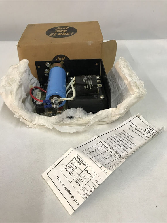 ELPAC  SOLV30-12 / SOLV3012 4A 12V 7-440 HZ Power Supply