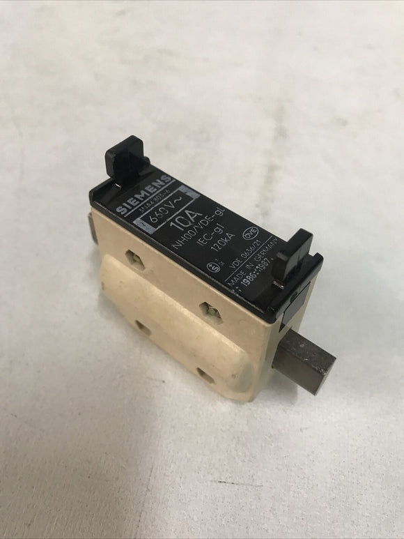 Siemens 3NA4803-6 10A NH00/VDE-gL 120kA 660V Fuse Block