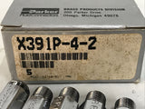 Parker X 391P-4-2 (Pack Of 5) Compression Chrome Plated Brass Pipe Coupler