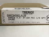 TRERICE 600CB4502LA120 4.5” Pressure Gauge 0-160psi 1/4 NPT