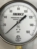 TRERICE 600CB4502LA120 4.5” Pressure Gauge 0-160psi 1/4 NPT