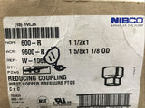 Box of 11 Nibco 5/8" x 1/2" Wrot Copper Reducing Coupling 600-R 1VLJ5 Pressure