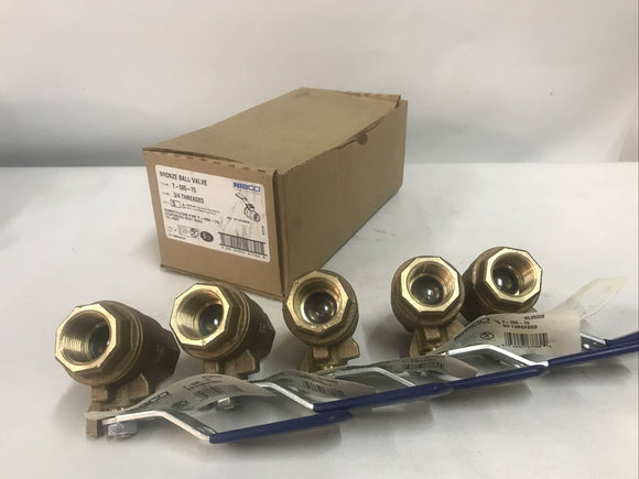 Nibco T-585-70 Bronze Full Port Threaded Ball Valve, 3/4” Threaded (Box Of 5)