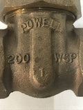 POWELL Fig. 375 Bronze Gate Valve "White Star" 1" Class 200 WSP