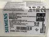 Siemens 3SB3 000-1HA20 Not-Halt Emergency Stop 40mm Red Twist