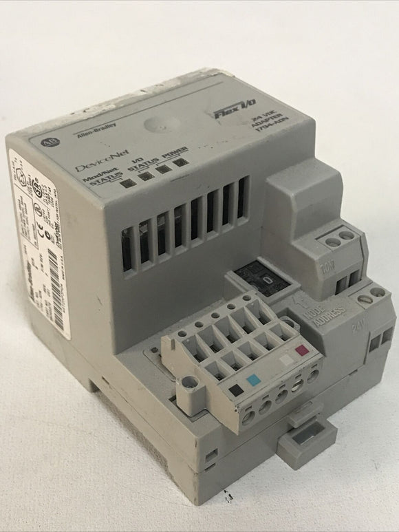 Allen-Bradley 1794-ADN Media Adapter Module Devicenet Flex I/O 24 VDC 8 Modules