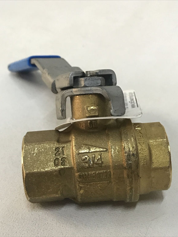 RUB S95 3/4”  Locking Brass Ball Valve 400 WP, CW617N PN40 DN20, 600 CWP, 125G,