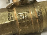 RUB S95 3/4”  Locking Brass Ball Valve 400 WP, CW617N PN40 DN20, 600 CWP, 125G,