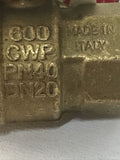 RUB S95 3/4”  Locking Brass Ball Valve 400 WP, CW617N PN40 DN20, 600 CWP, 125G,