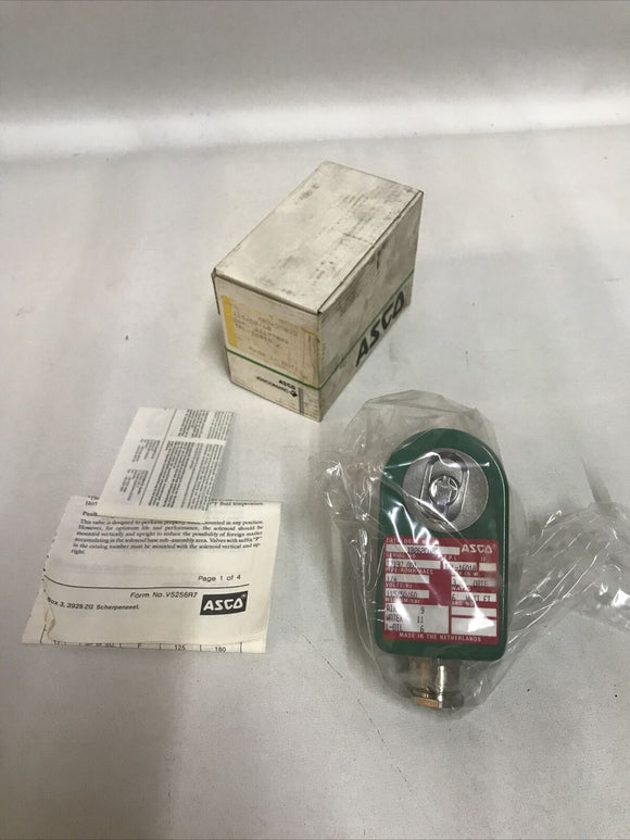 ASCO XB262C022 1/4” Valve 115V 6W Air 9psi, Water 11psi, L-Oil 6psi