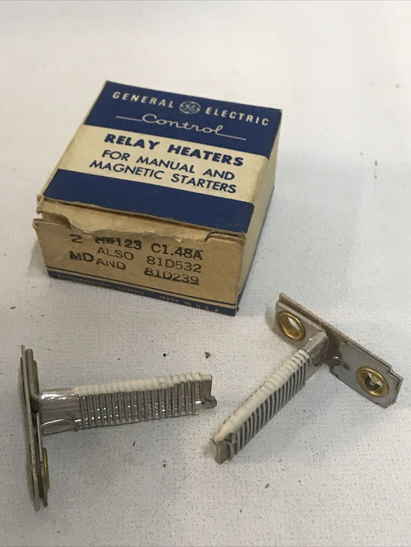 General Electric CR123 C1.48A ( Box Of 2) Overload Heater Elements 81D532 81D239