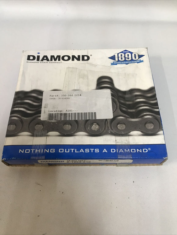 Diamond 35 RIV 10FT roller chain Riveted 35/3/8 Pitch X-1282-010