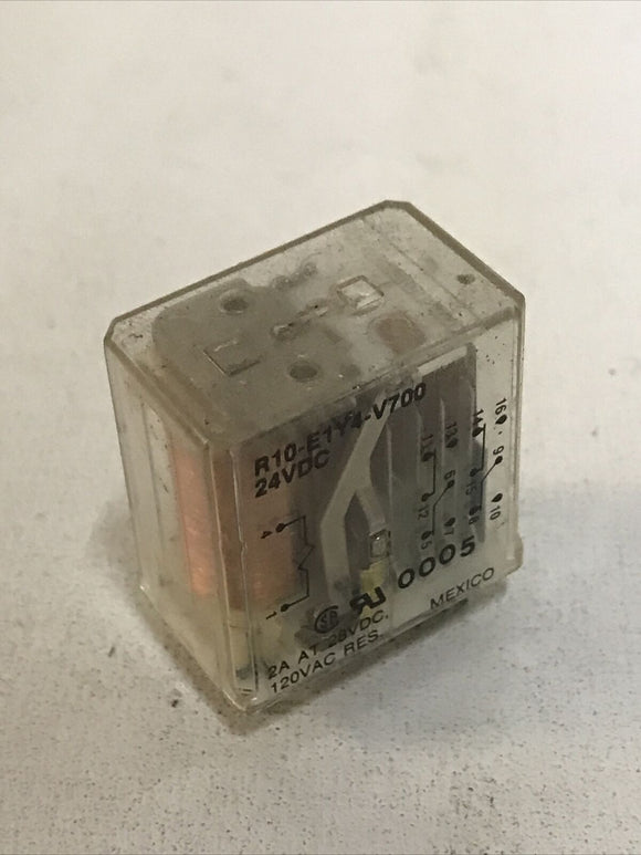 Potter & Brumfield R10-E1Y4-V700 24V DC Relay R10E1Y4V700