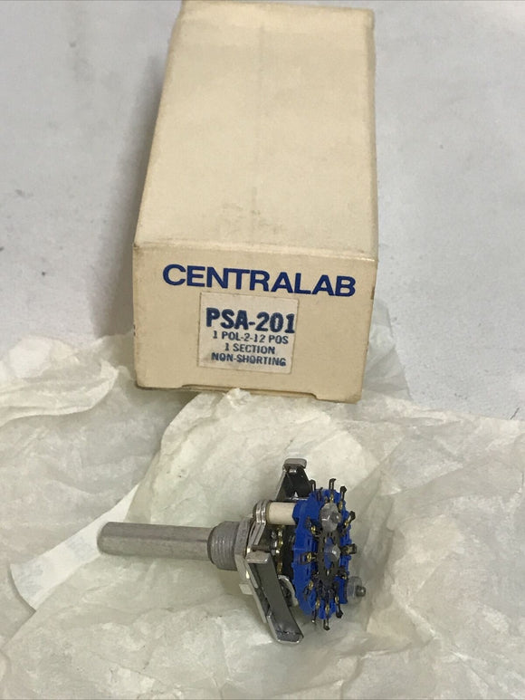 Centralab PSA-201 Rotary Switch Non-Shorting 1-POL 2-12-POS 1 SECTION