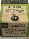 Allen-Bradley X 137722 L.H. Contact Block 3 NO - 1 NC Contacts