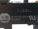 Allen Bradley 700HN121 Ser.A 10 Amp 250 VAC Relay Socket DIN Mount