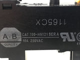 Allen Bradley 700HN121 Ser.A 10 Amp 250 VAC Relay Socket DIN Mount