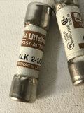 2X Littlefuse KLK 2-1/2 A Fast Acting 600 VAC 2.5 Amp Fuse KLK-2-1/2