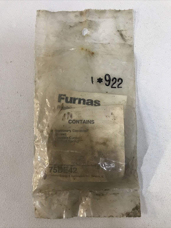 Furnas Replacement Part Contact Kit 75DE42 Size 1 For 42DE-1 Pole