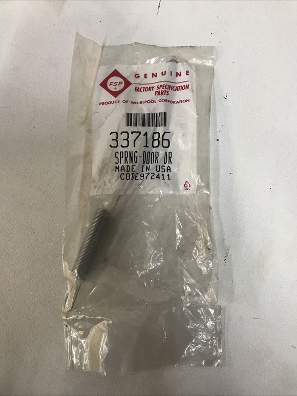 New Genuine OEM Whirlpool Dryer Door Cable Spring WP337186