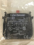 Eaton Cutler-Hammer E22B1E Low Voltage Contact Block Normally Closed NC