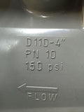 Cepex Hayward CPX22250 DN-100 CPVC 4" Flow Control Ball Valve PFTE Thread EPDM