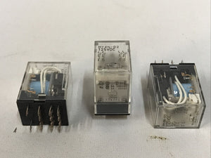 Lot Of 3 MY4N-D2 24VDC Omron Relay 125VDC