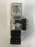 Lot Of 3 MY4N-D2 24VDC Omron Relay 125VDC