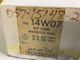 Daniel Woodhead 14W07 Watertite Plug 15A 125V 10A 250V EDP 71080 Box of 10