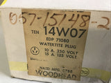 Daniel Woodhead 14W07 Watertite Plug 15A 125V 10A 250V EDP 71080 Box of 10